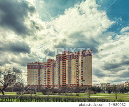 Residential Estate new district with skyscrapers 64980082