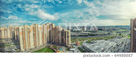 Residential Estate new district with skyscrapers Residential Estate new district with skyscrapers 64980087