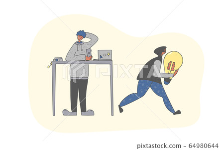 Plagiarism concept. Vector hand drawn property set 64980644