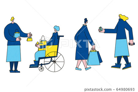 Online shop. Smm concept. Vector sale scene. 64980693