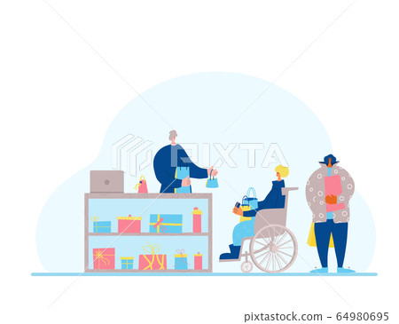 Online shop. Smm concept. Vector sale scene. Online shop. Smm concept. Vector sale scene. 64980695