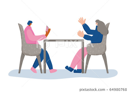 People sitting in the chair. Vector person. People sitting in the chair. Vector person. 64980768