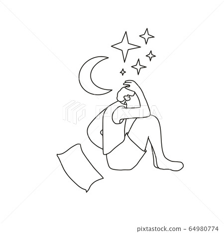 Mental disoder. Young people sitting on the floor. Mental disoder. Young people sitting on the floor. 64980774