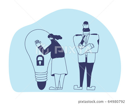 Security guard man person concept. Vector design Security guard man person concept. Vector design 64980792