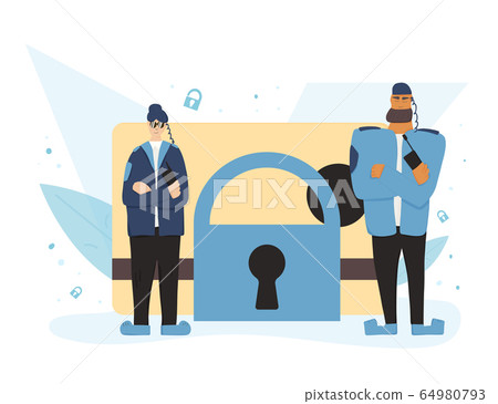 Security guard man person concept. Vector design Security guard man person concept. Vector design 64980793