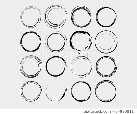 Set of black frames. Empty borders. Vector signs. 64980811