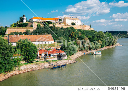 Petrovaradin Fortress on Danube river in Serbia 64981496