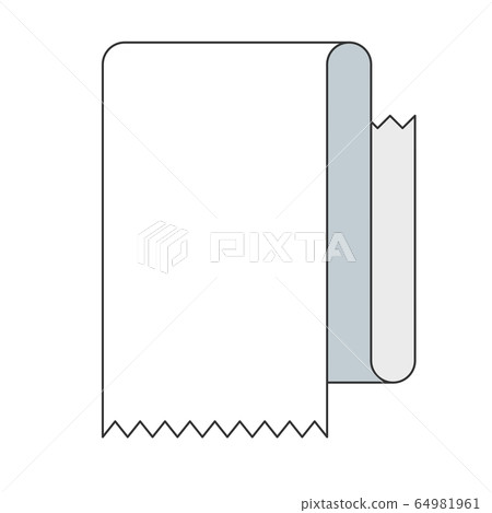 Blank scrolls of white paper Blank scrolls of white paper 64981961