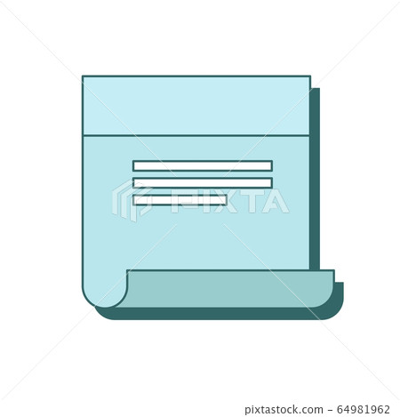 Sticky note vector icon in a flat style. 64981962
