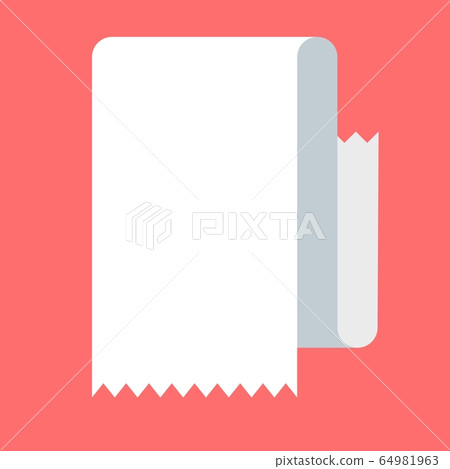 Blank scrolls of white paper 64981963