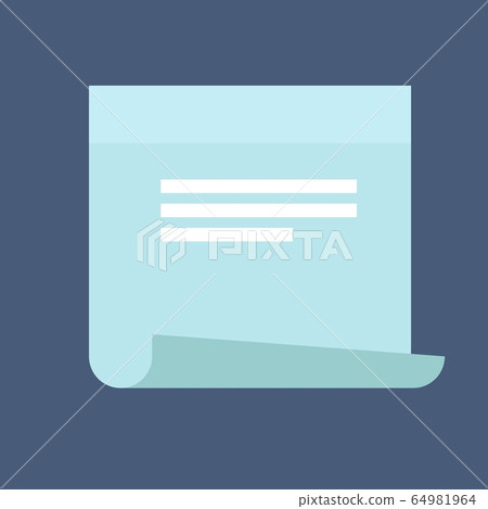 Sticky note vector icon in a flat style. 64981964