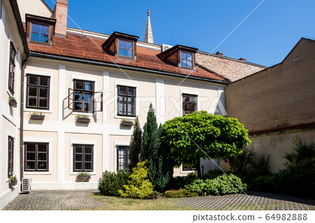 Inner yard of a house, Bratislava, Slovakia 64982888