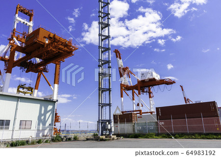 Mizushima Port International Container Terminal Gantry Crane Kurashiki City Okayama Prefecture Mizushima Port International Container Terminal Gantry Crane Kurashiki City Okayama Prefecture 64983192