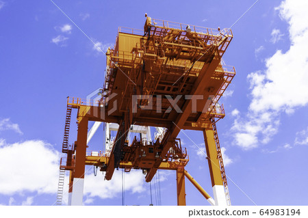 Mizushima Port International Container Terminal Gantry Crane Kurashiki City Okayama Prefecture Mizushima Port International Container Terminal Gantry Crane Kurashiki City Okayama Prefecture 64983194
