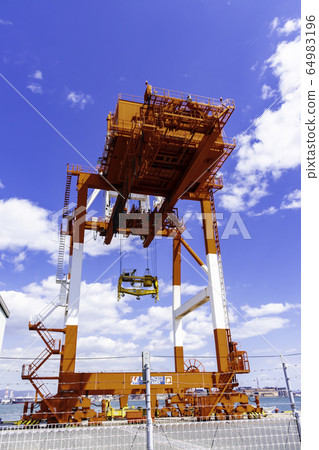 Mizushima Port International Container Terminal Gantry Crane Kurashiki City Okayama Prefecture Mizushima Port International Container Terminal Gantry Crane Kurashiki City Okayama Prefecture 64983196