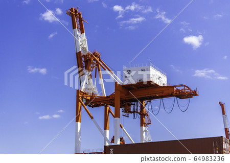 Mizushima Port International Container Terminal Gantry Crane Kurashiki City Okayama Prefecture Mizushima Port International Container Terminal Gantry Crane Kurashiki City Okayama Prefecture 64983236