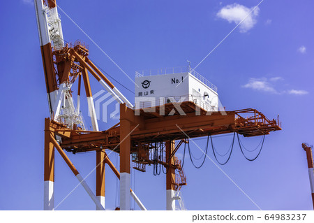 Mizushima Port International Container Terminal Gantry Crane Kurashiki City Okayama Prefecture Mizushima Port International Container Terminal Gantry Crane Kurashiki City Okayama Prefecture 64983237