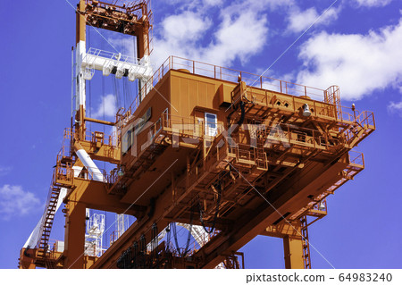 Mizushima Port International Container Terminal Gantry Crane Kurashiki City Okayama Prefecture Mizushima Port International Container Terminal Gantry Crane Kurashiki City Okayama Prefecture 64983240