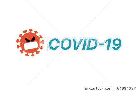 電暈病毒圖標矢量圖像 64984057