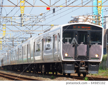 JR Kyushu commuter train car JR Kyushu commuter train car 64985102