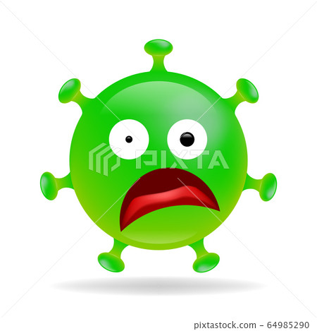 Smile emoji coronavirus infection bacteria 64985290