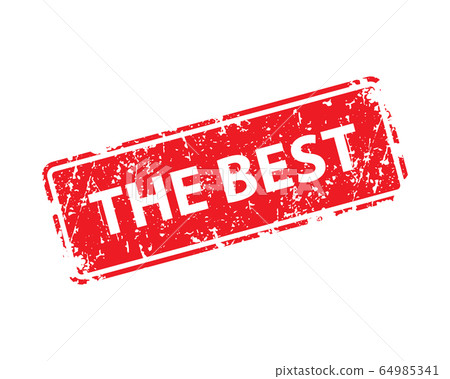 The best sign sticker. Stamp vector texture. The best sign sticker. Stamp vector texture. 64985341