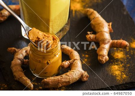 turmeric paste, ingredient of golden milk turmeric paste, ingredient of golden milk 64987050
