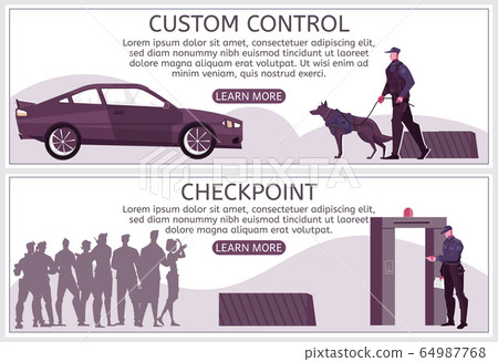 Customs Checkpoint Horizontal Banners 64987768