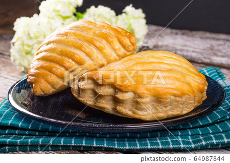 Puff pastry apple. Puff pastry apple. 64987844