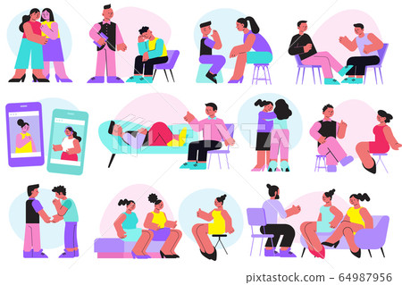 Psychological Support Flat Set 64987956