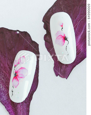 Spring watercolor manicure. Spring watercolor manicure. 64990009
