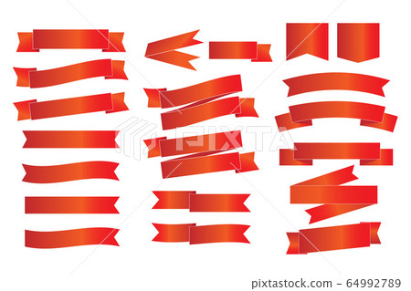Red ribbon vector material Red ribbon vector material 64992789