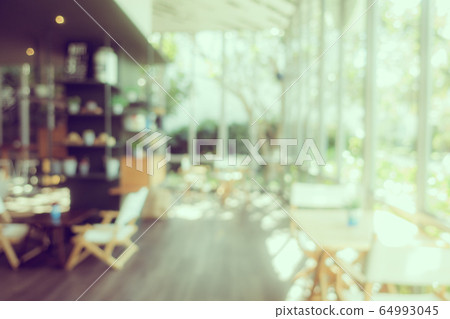 Abstract blur and defocus coffee shop cafe and restaurant interior 64993045