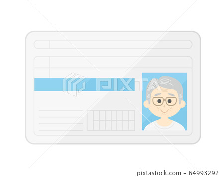 Senior man license illustration Senior man license illustration 64993292