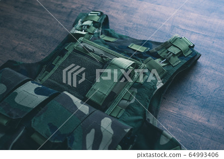 Woodland camouflage body armor 64993406
