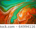 Fluid Art. Abstract colorful background, wallpaper. Mixing paints. 64994116