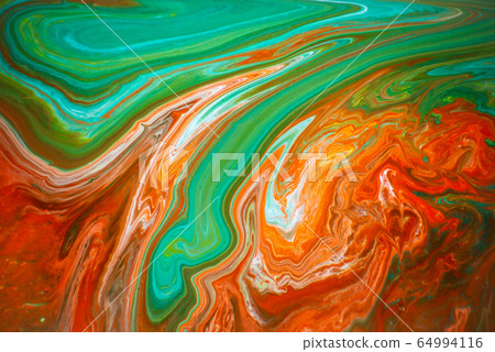 Fluid Art. Abstract colorful background, wallpaper. Mixing paints. 64994116