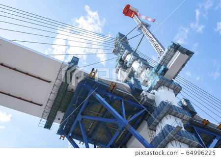 Crane construction site bridge bridge construction industry 64996225