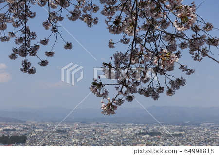 Whole view of Yonezawa City Onariyama Park 64996818