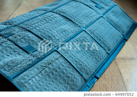 Very dirty air conditioner filter. Health damage 64997052