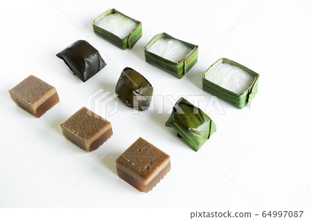 Malaysian food. chocolate jelly, kuih koci, and Malaysian food. chocolate jelly, kuih koci, and 64997087