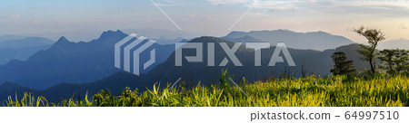 Panoramic landscape view of the high mountain in Panoramic landscape view of the high mountain in 64997510