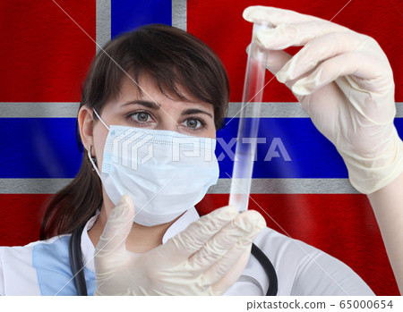 Scientist woman with test tube Coronavirus Scientist woman with test tube Coronavirus 65000654
