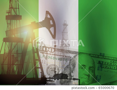 Crude oil and petroleum concept. Pump jack, US 65000670