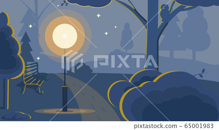 Evening Park- illustration Evening Park- illustration 65001983