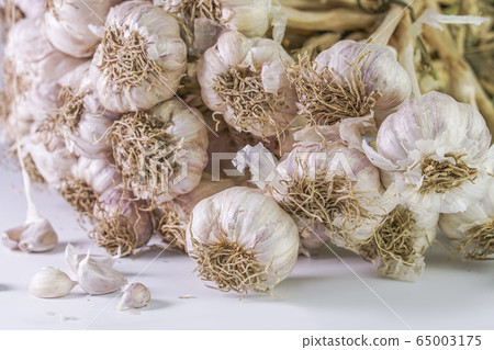 Photos of Thai garlic on white background. Photos of Thai garlic on white background. 65003175