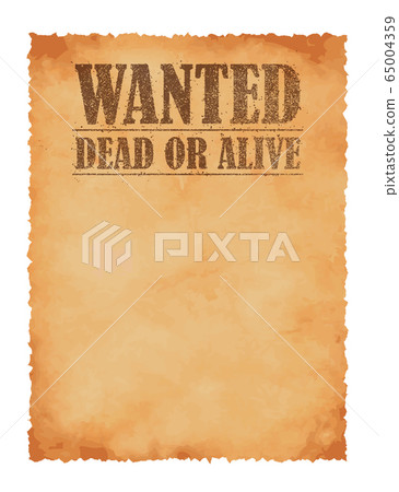 Fainted WANTED / order book / bounty template illustration 65004359
