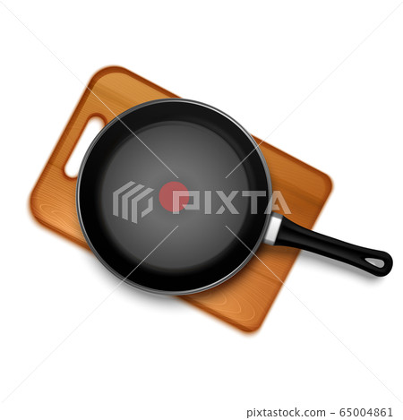 Pan On Board Realistic Composition Pan On Board Realistic Composition 65004861