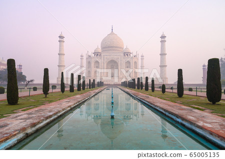 The morning view of Taj Mahal monument in Agra India 65005135