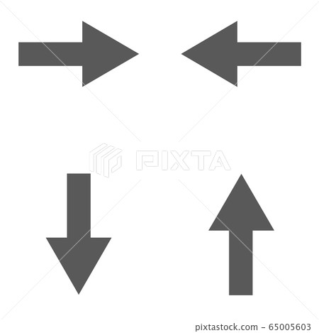 Arrow icon set in trendy simple style isolated on white Arrow icon set in trendy simple style isolated on white 65005603